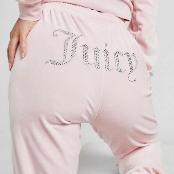 Juicy Couture Sleepwear Women's Pink Pajama Hoodie Velour Set size X-Large - Picture 3 of 14
